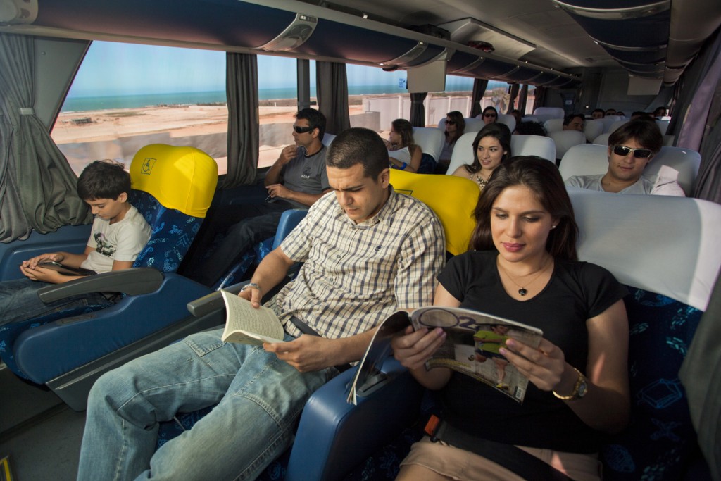 Quais as poltronas disputadas nas viagens de ônibus 